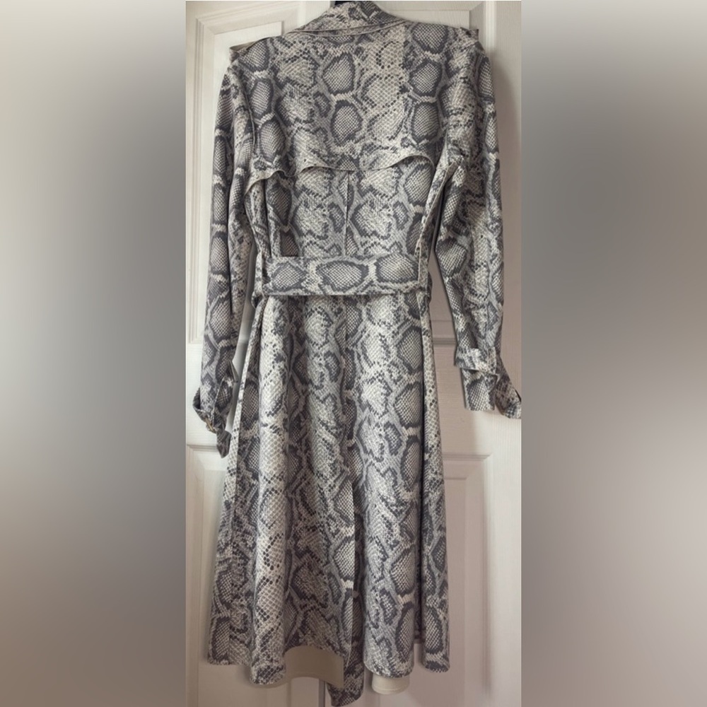 Few Moda Python Pattern Coat Duster Knee Length Size S - Picture 3 of 8